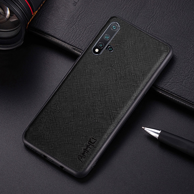 Ốp Điện Thoại Da Pu Viền Silicon Cho Huawei P30 Pro Nova4 5 5T 5I Pro P20 Lite 2019 Huawei Honor 20 20s Pro