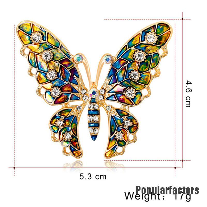 Ghim Cài Áo Hình Bướm Đính Đá Nhân Tạo Thời Trang