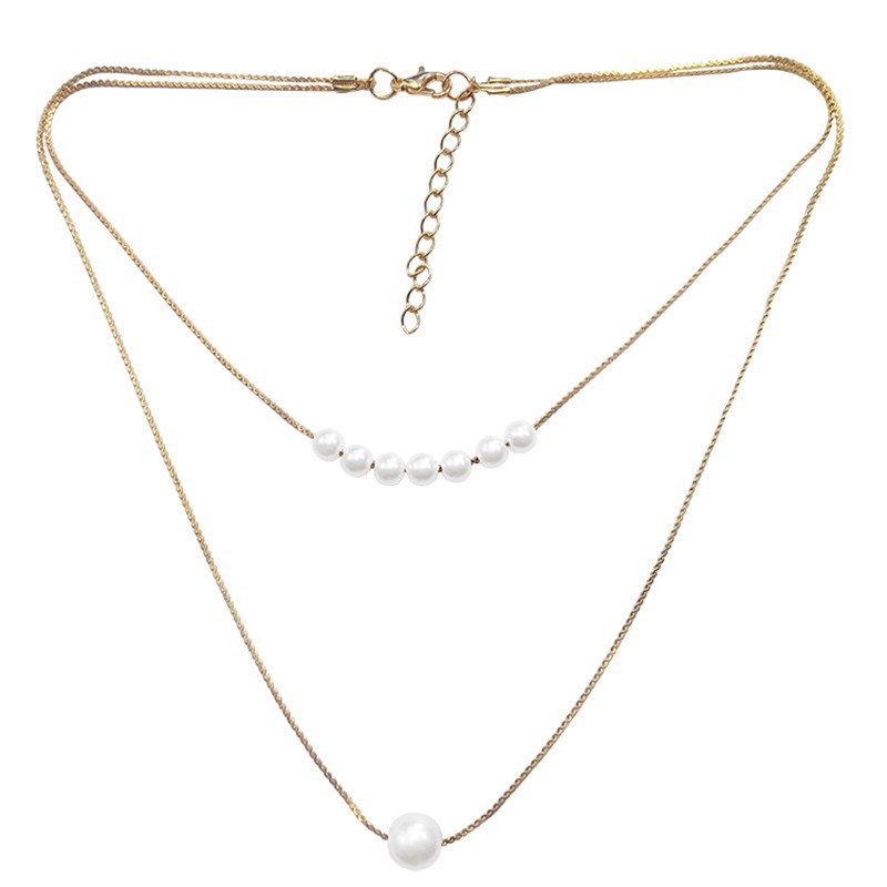 Vòng cổ Chuỗi Ngọc Trai Nhiều Lớp Phong Cách Nhật Hàn