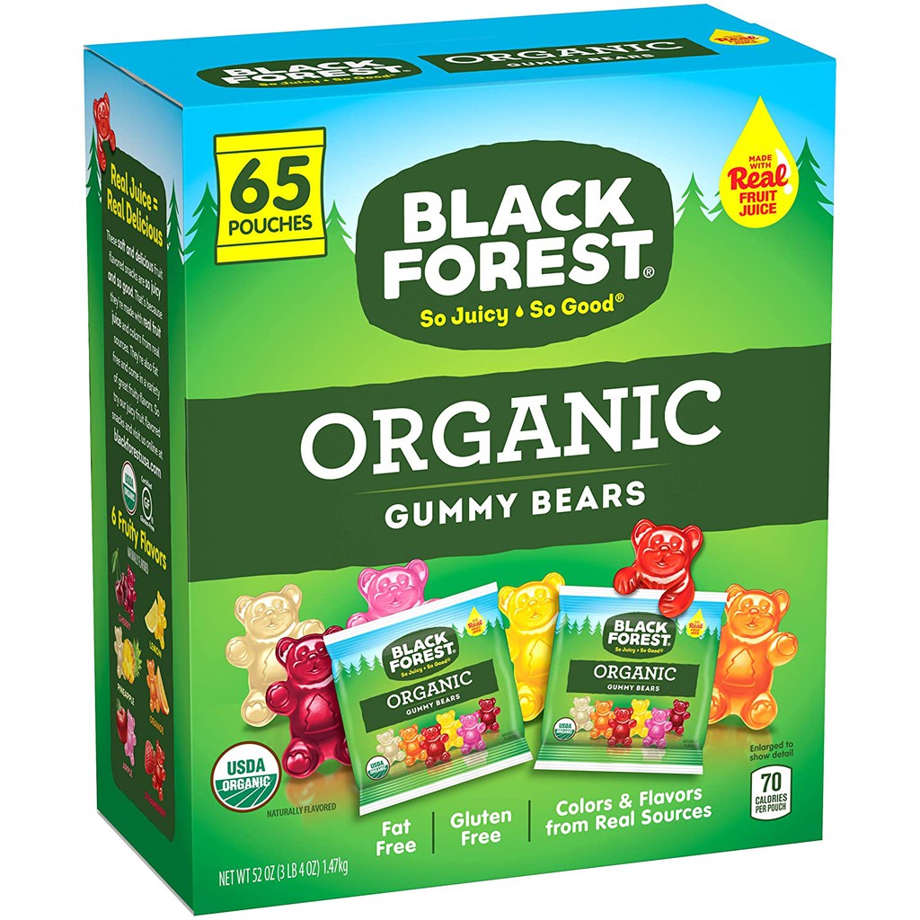 [Mã 66FMCGSALE hoàn 8% đơn 500K] Kẹo dẻo hữu cơ Gummy Bears - Black Forest