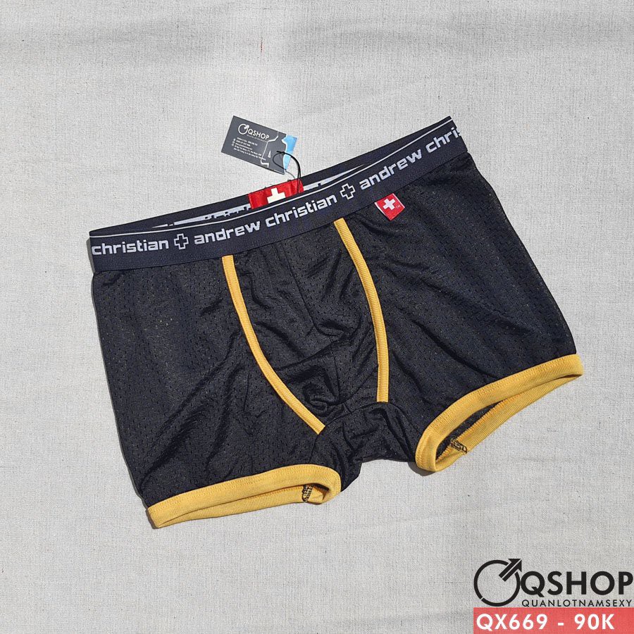 Quần lót boxer nam lưới lỗ QSHOP QX669