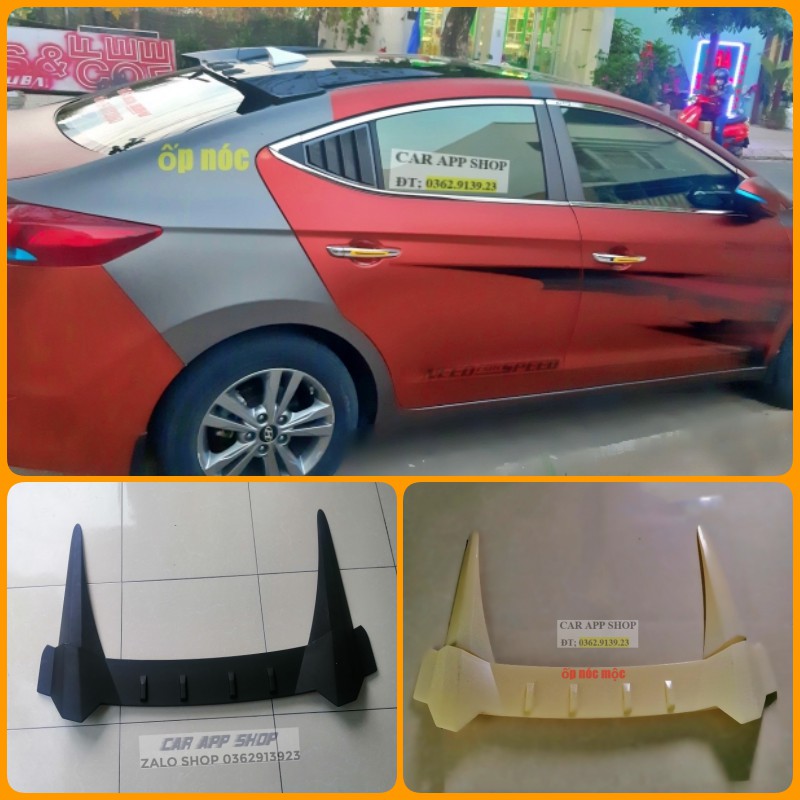 ốp nóc Elantra phụ kiện làm đẹp mẫu độ cho Hyundai Elantra 2018 - 2020