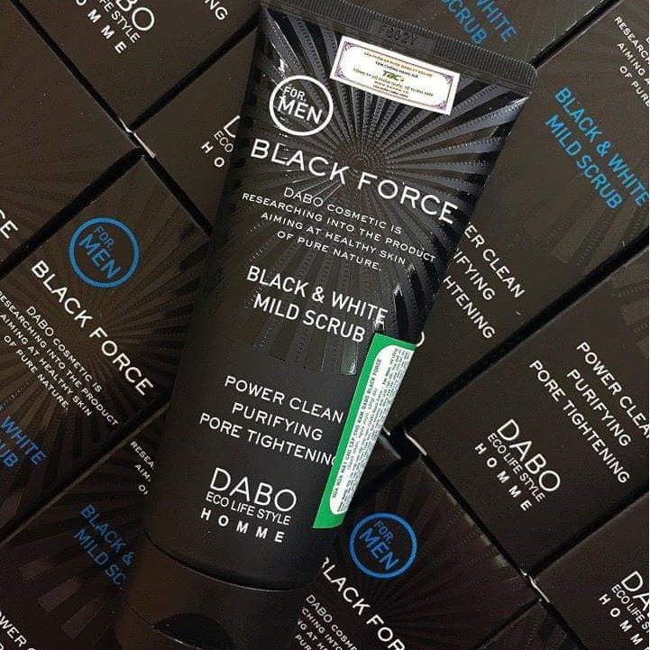 Sữa Rửa Mặt Cho Nam Da Dầu Mụn DABO Black Force Men Chính Hãng Hàn Quốc