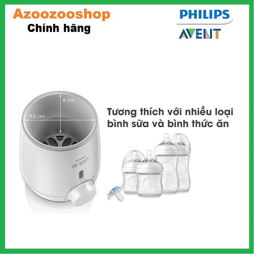 Máy hâm sữa nhanh Philips Avent SCF355/00, Hâm nóng đều, không có những điểm nóng, Hâm nóng bình sữa trong 3 phút