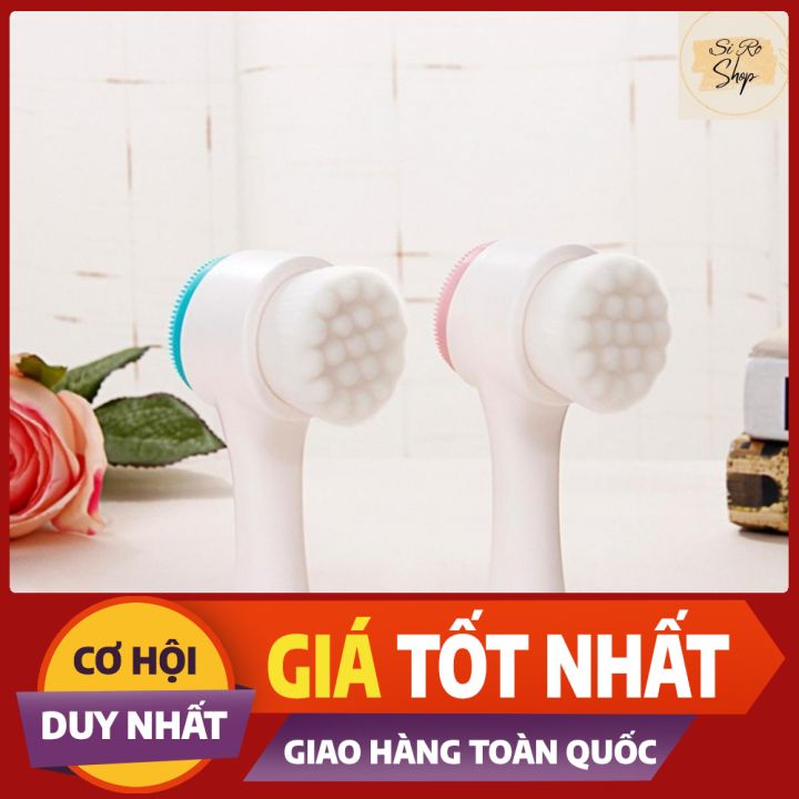 Cọ rửa mặt 2 đầu Hàn quốc, Cọ rửa mặt cao cấp, chăm sóc da mặt giúp loại bỏ bụi bẩn, se khít lỗ chân lông hiệu quả