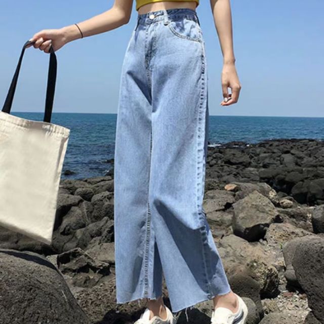 [ORDER TAOBAO 4-11days] - Jeans ống rộng suông dài hack chân