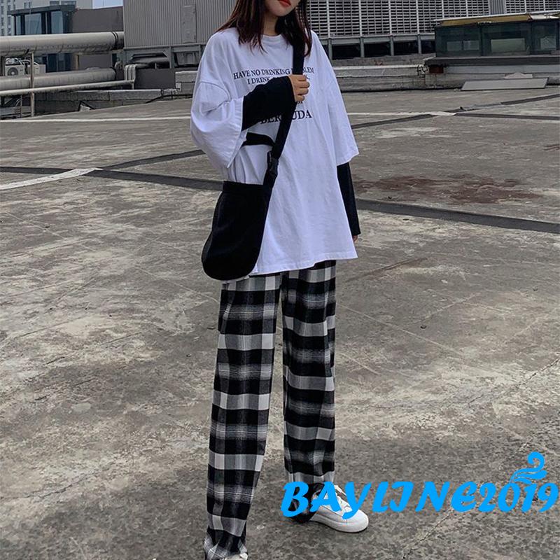 Quần Sọc Ca Rô Lưng Cao Cá Tính Cho Nữ Size S / M / L / Xl / Xxl / Xxxl | BigBuy360 - bigbuy360.vn