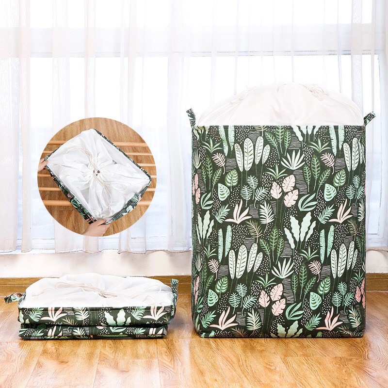 Túi đựng quần áo chăn màn vải canvas không thấm nước, giỏ đựng đồ đa năng