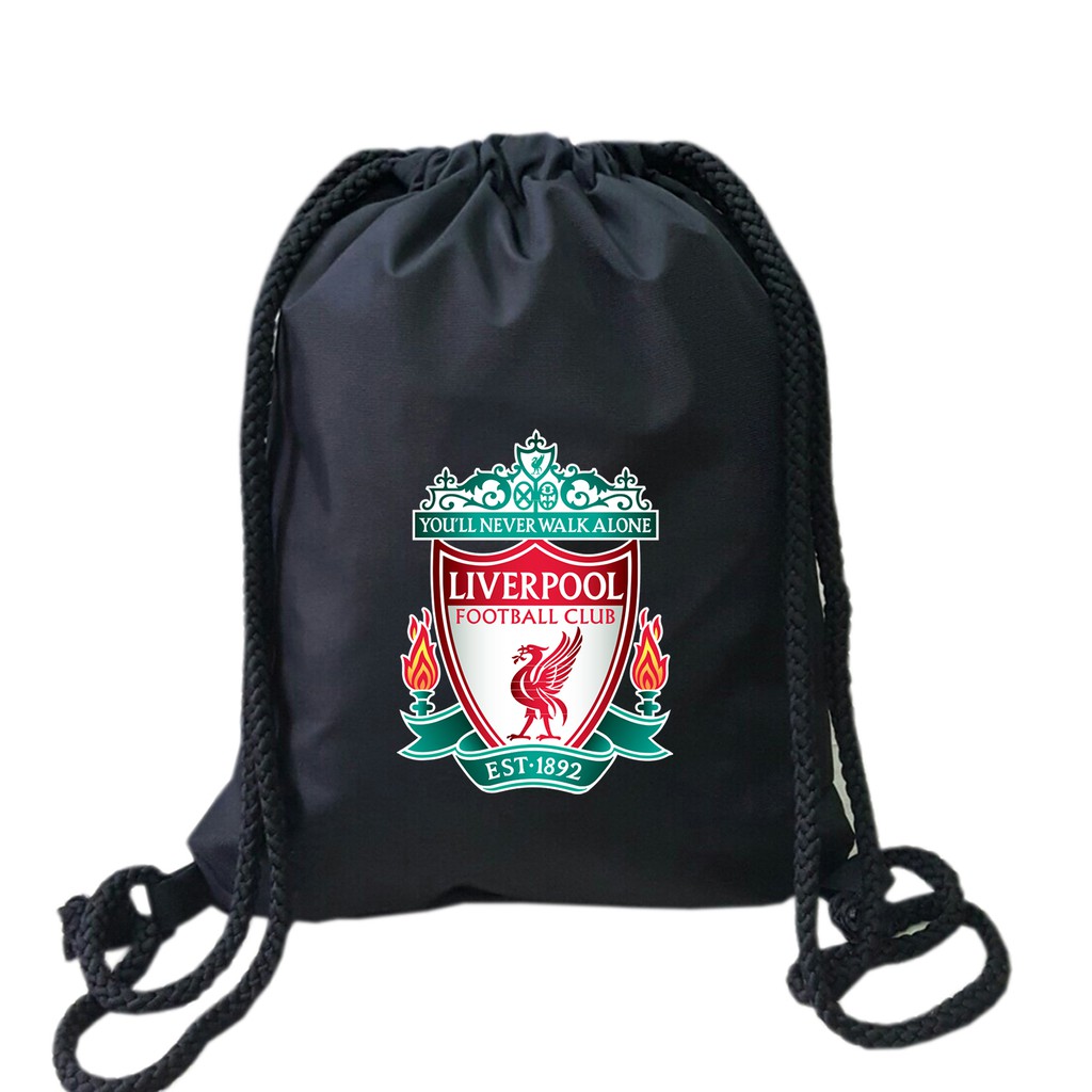 Balo day rút football in logo Liverpool