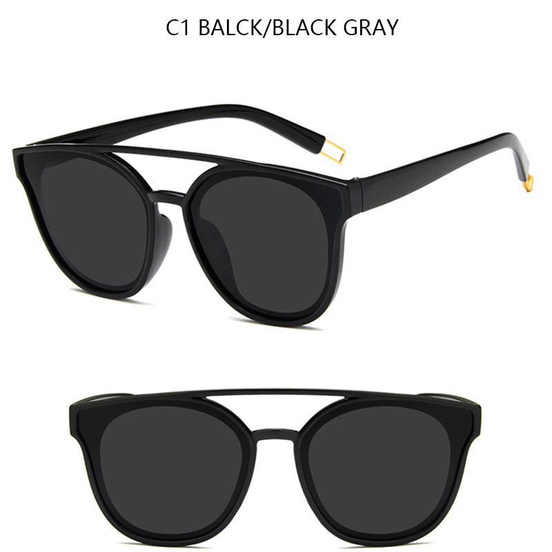 Thanh toán tại chỗ◆2018 New Korean Fashion Cat Eye Colorful Mercury Sunglasses Women Luxury Glasses