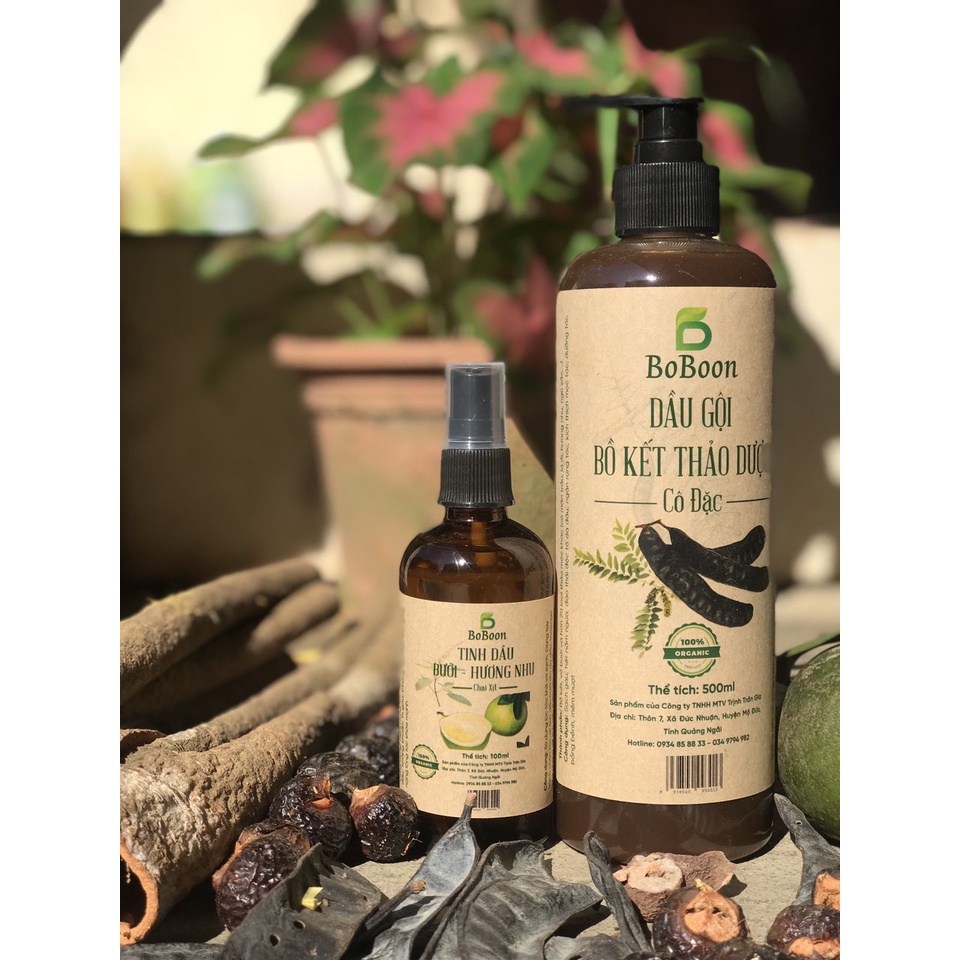 Xịt tinh dầu bưởi dưỡng tóc BOBOON kích mọc tóc con, ngăn rụng tóc 100ml