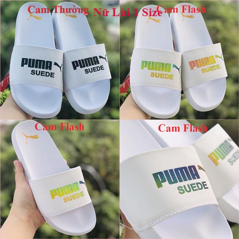 Dép unisex puma phản quang ❤️FREESHIP + Hộp❤️  dép quai ngang hình con báo mlb nam nữ thể thao kèm tem tag mác đầy đủ