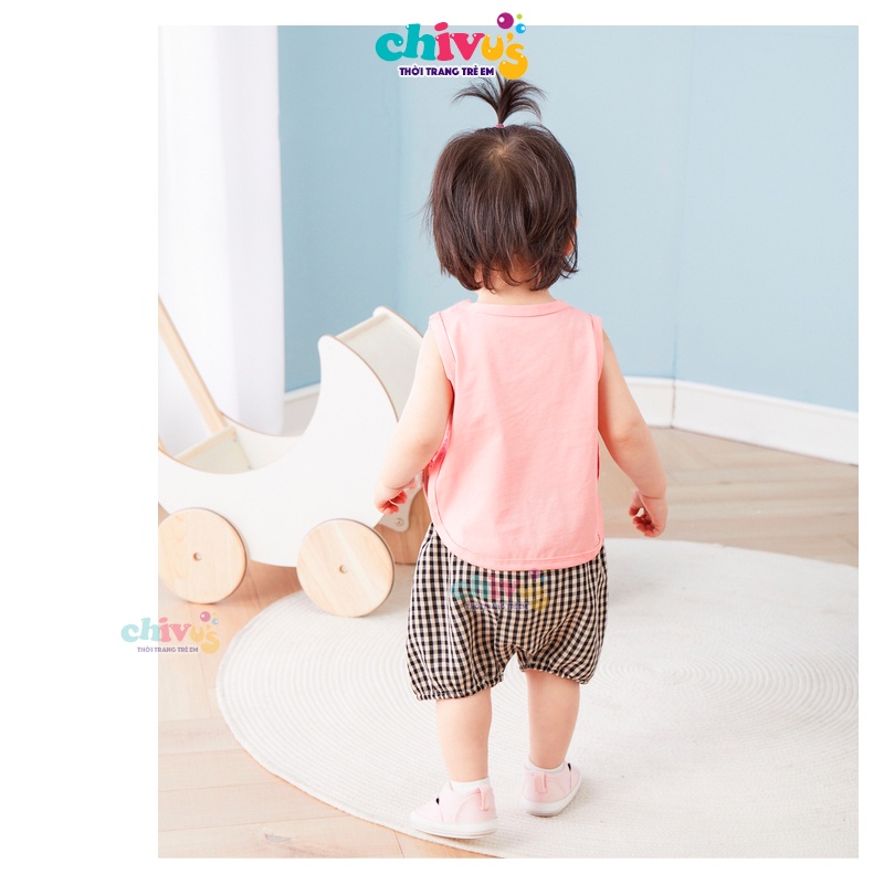 Áo ba lỗ bé trai bé gái chất cotton thiết kế hở sườn CHIVU's KID quần áo trẻ em 1 2 3 4 5 6 tuổi