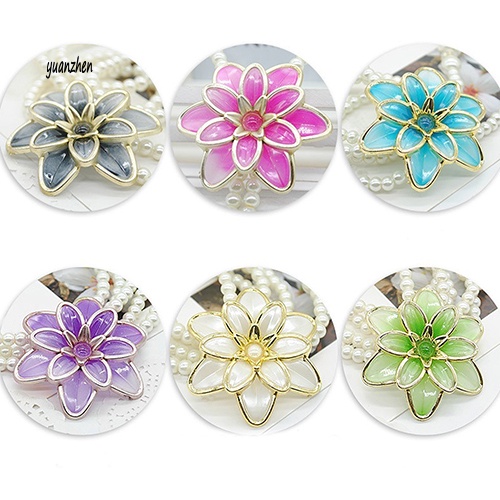 Vòng cổ Dáng Dài Mặt Hoa Đính Ngọc Trai Nhân Tạo Thời Trang