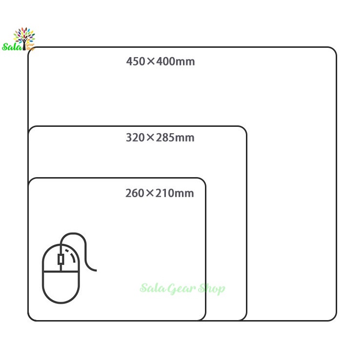 Lót chuột Gaming 320x285x6mm nhiều mẫu