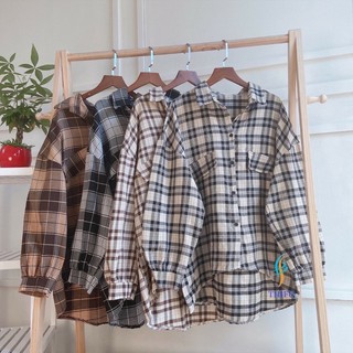 Áo sơ mi dáng rộng-tay lồng đèn