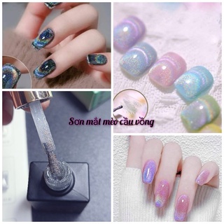 Sơn mắt mèo kim cương nhũ cầu vồng chai gel 15ml