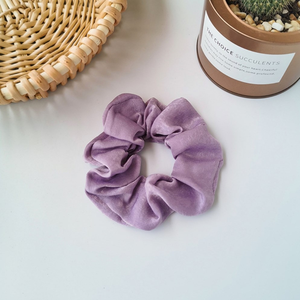 Cột tóc scrunchies trơn, hoạ tiết Mua Tất (muatatshop)