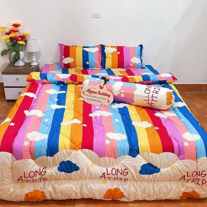 Chăn phao trần bông dày loại 1 bông hơi siêu nhẹ 1m8-2m cao cấp được chọn màu