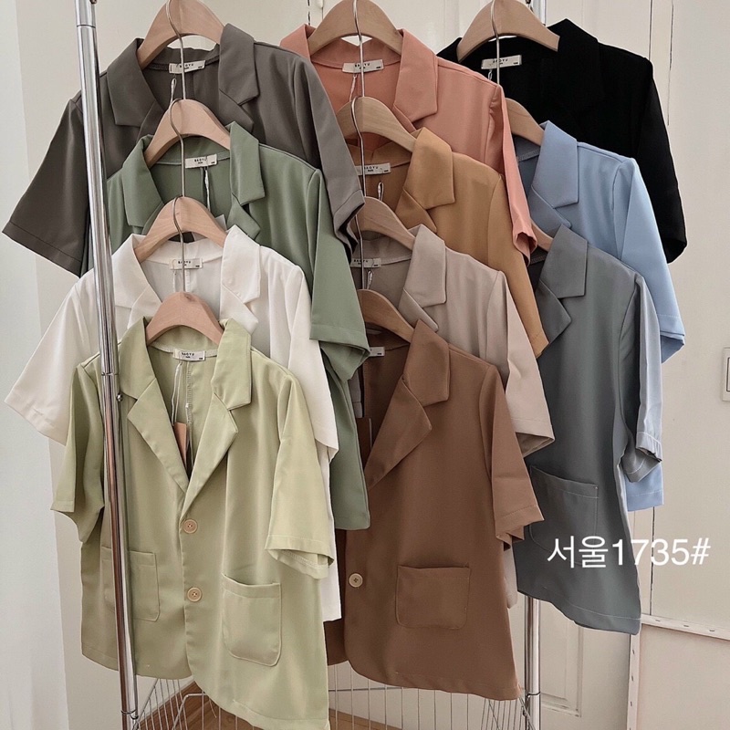 Blazer cộc tay 2 túi (chat chọn màu)