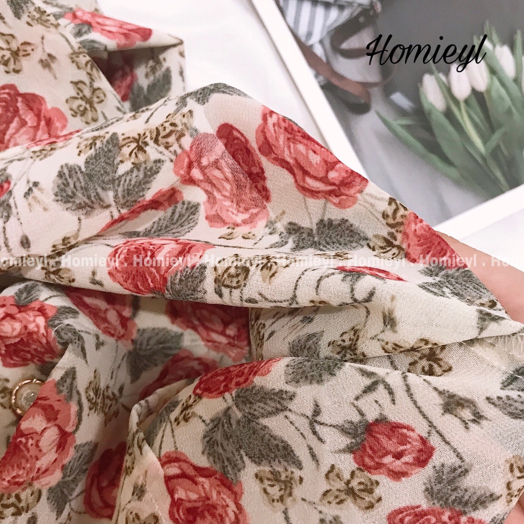 Áo sơ mi nữ kiểu công sở ngắn tay bồng Homieyl cao cấp, áo sơ mi nữ tay ngắn phồng chất vải voan cát đẹp
