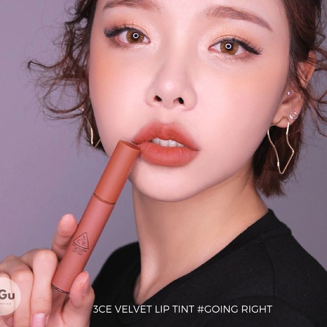 (CAM KẾT CHUẨN AUTH) Son 3CE Kem lì Velvet Lip Tint Màu Going Right Cam hồng đất