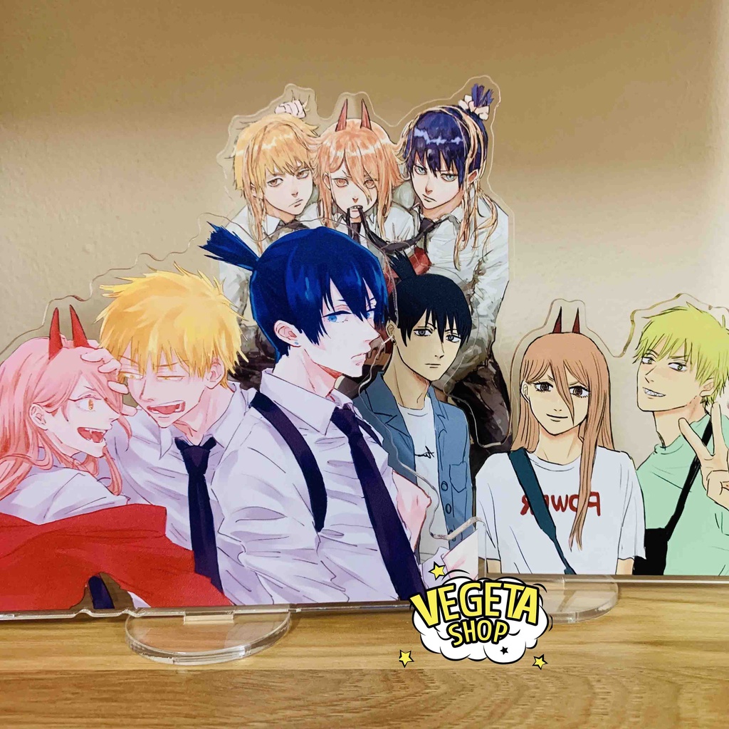Mô Hình Tượng Standee Acrylic Mica 2 mặt - Chainsaw Man - Denji Pochita Power Aki Hayakawa Makima Reze Angel Himeno