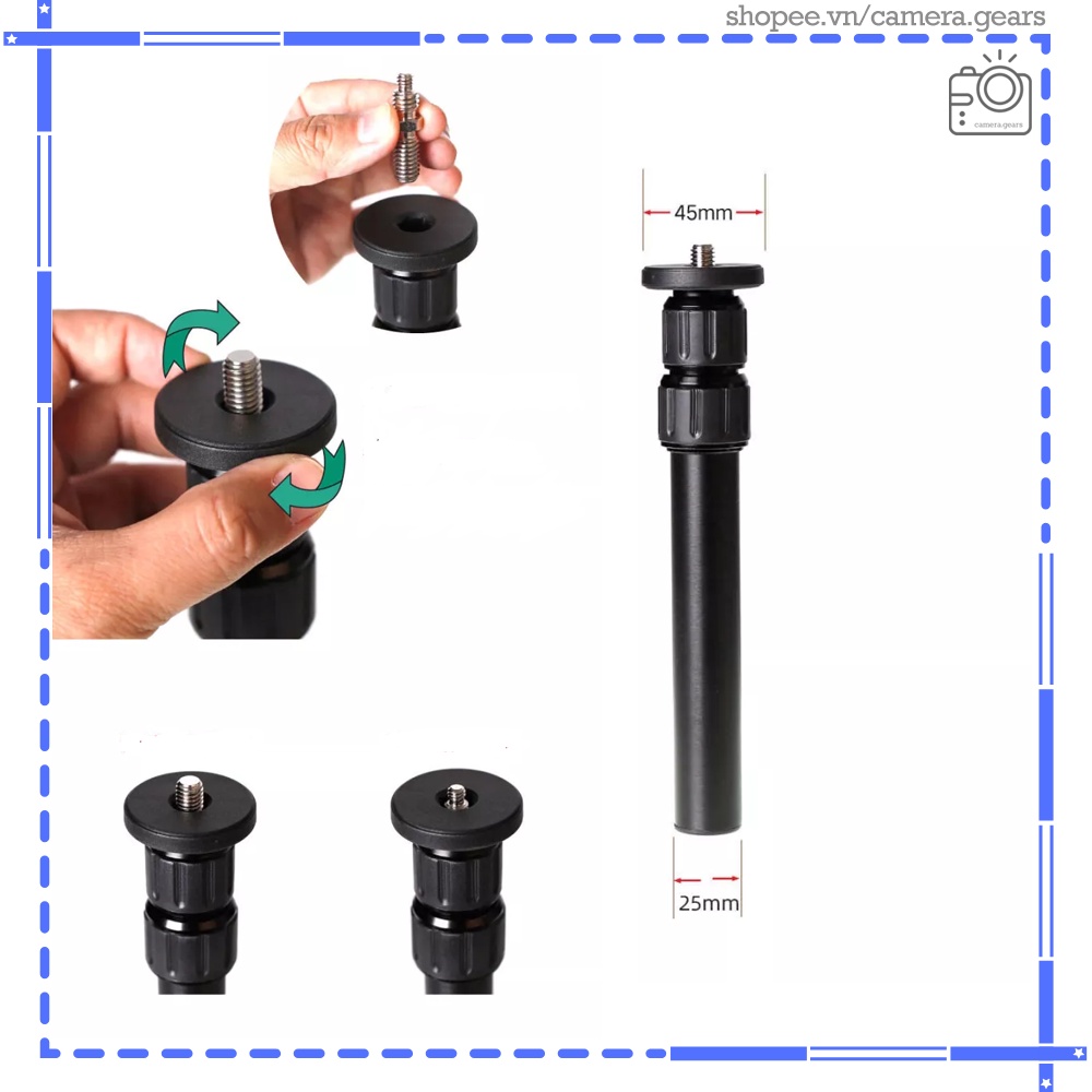 Gậy nối dài gimbal, thanh mở rộng dài 21cm, 32cm, 45cm, dùng cho các loại gimbal điện thoại, máy ảnh