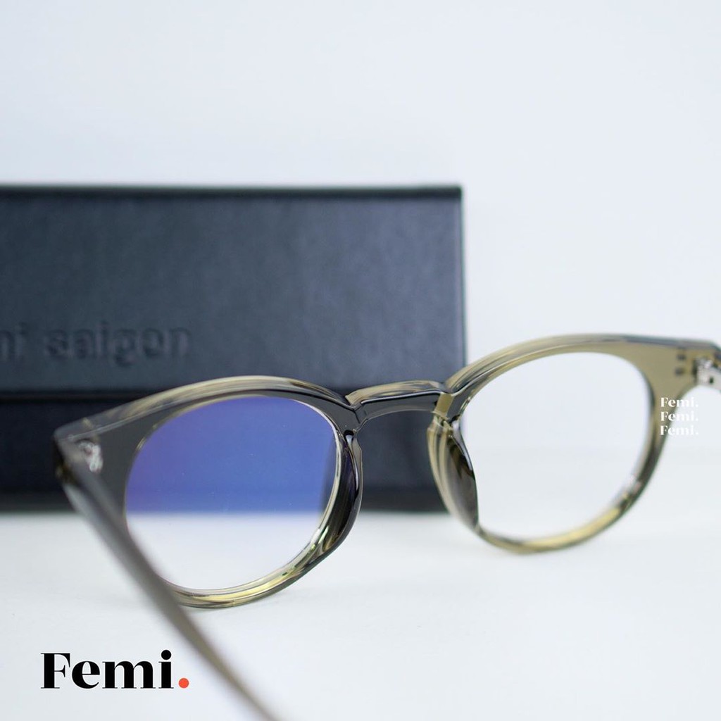 Gọng kính cận tròn Femi Emma chính hãng mắt kính chống tia UV | BigBuy360 - bigbuy360.vn