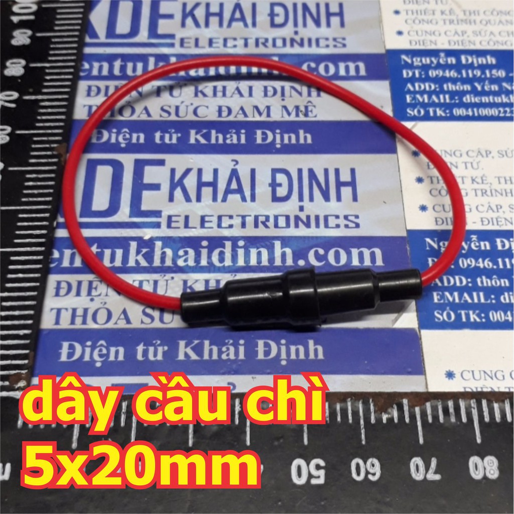 10 Dây Cầu Chì để gắn cầu chì tròn, cầu chì thủy tinh 5x20mm / 6x30mm (giá 10 dây) kde2453