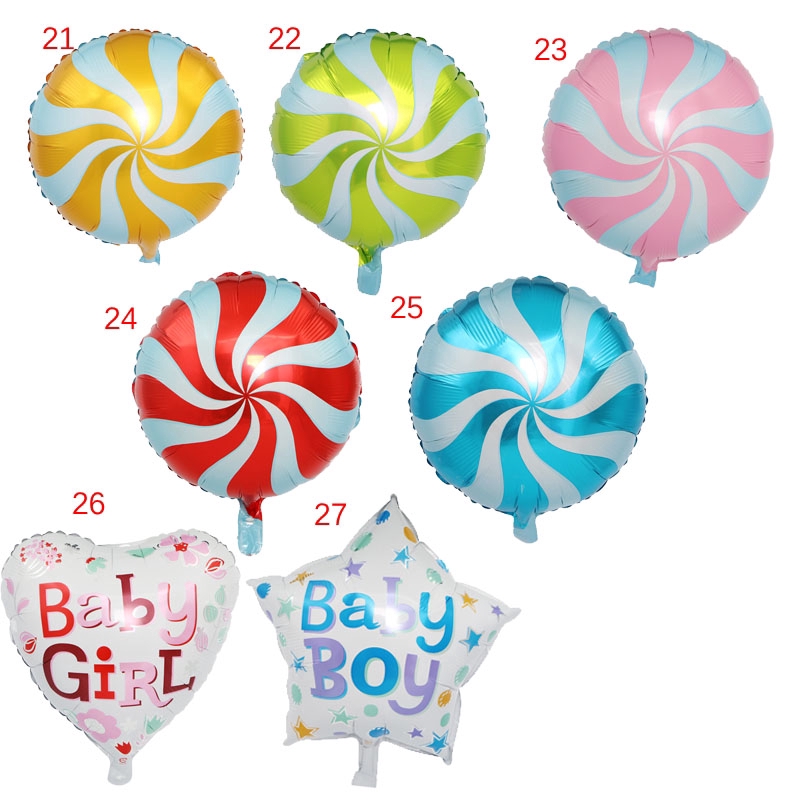 Bộ 30 bóng bay nhôm 18inch xinh xắn dùng trang trí tiệc sinh nhật