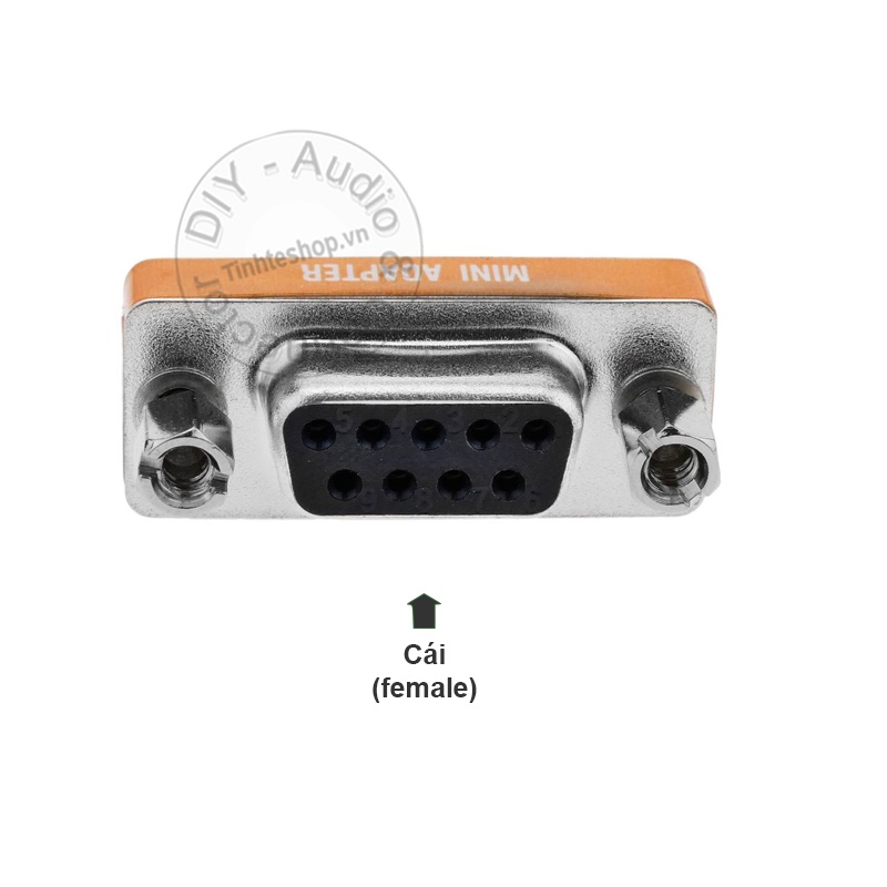 Đầu nối RS232 DB9 2 cổng cái đấu chéo 1 chiếc - Null modem RS232 female full handshaking