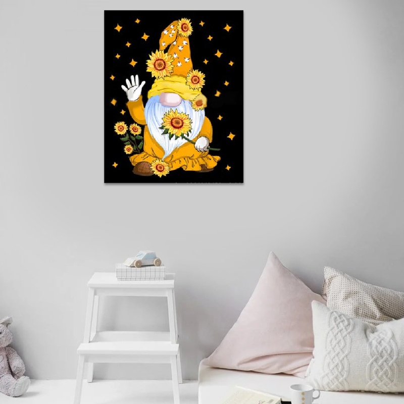 Bộ Tranh Đính Đá 5D Tự Làm Hình Hoa Hướng Dương Gnome