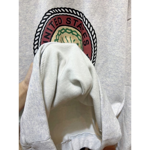 Áo Sweater Navy Tay Bồng  Nữ [FREESHIP]  Nỉ form rộng oversize màu ghi in hình cá tính Ulzzang