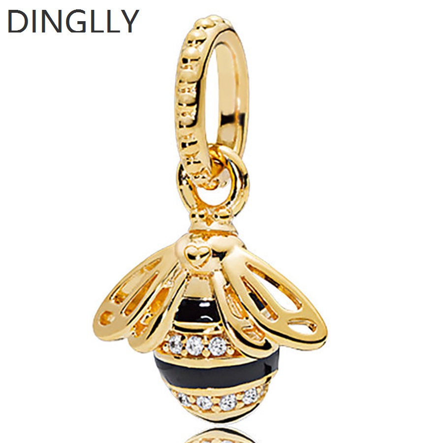 Hạt Charm Hình Trái Tim / Con Ong / Ngôi Sao / Bướm / Vòng Bắt Giấc Mơ Màu Vàng Kim Dùng Làm Trang Sức