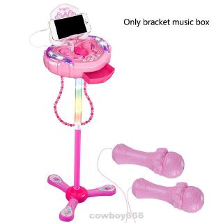 Adjustable Stand Colorful Lights Double Microphone Early Education Electronic Kids Wired Karaoke Toy