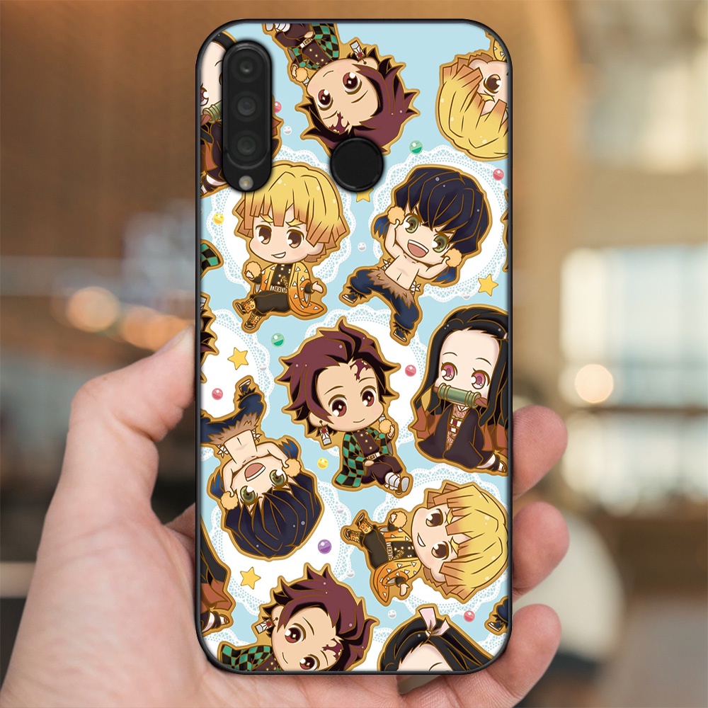 Ốp lưng Huawei P30 Lite, Nova 4e viền đen in hình Zenitsu Kimetsu no Yaiba
