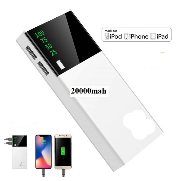 Mua ngay Sạc Dự Phòng Dung Lượng 20000mAh Có Màn LED [Freeship 10k]