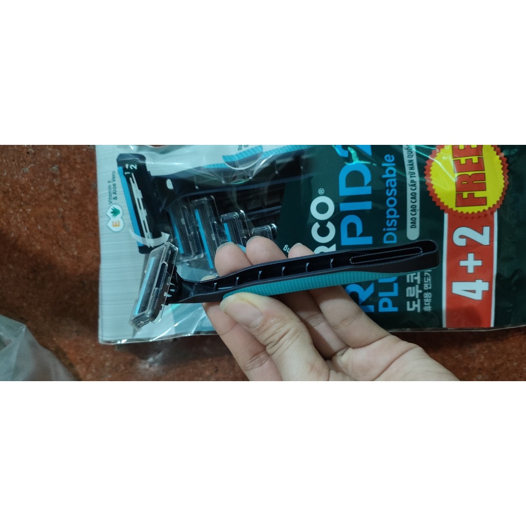 Combo 6 dao cạo Dorco 2 lưỡi cao cấp