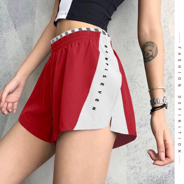 Quần short xẻ 2 lớp