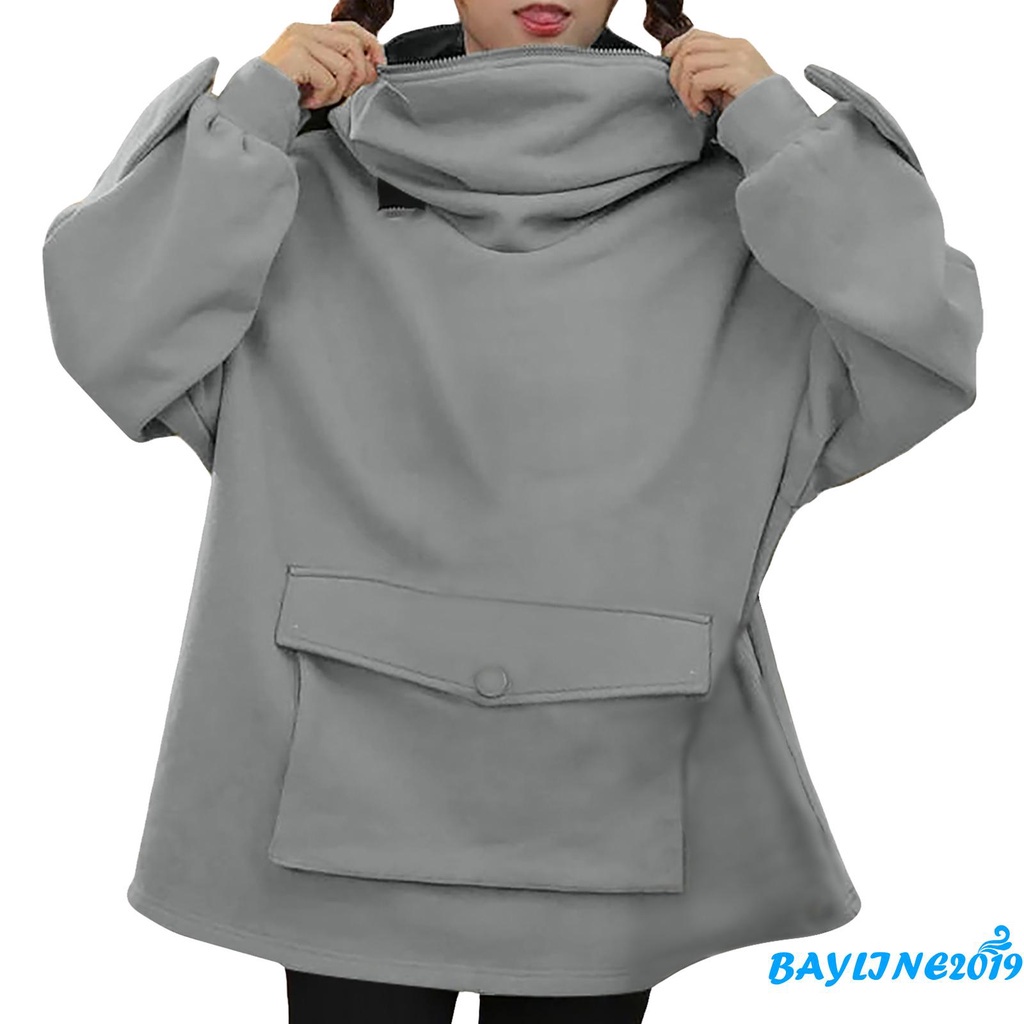 Áo Hoodie Dài Tay Có Túi In Hình Con Ếch Dễ Thương Cho Nữ