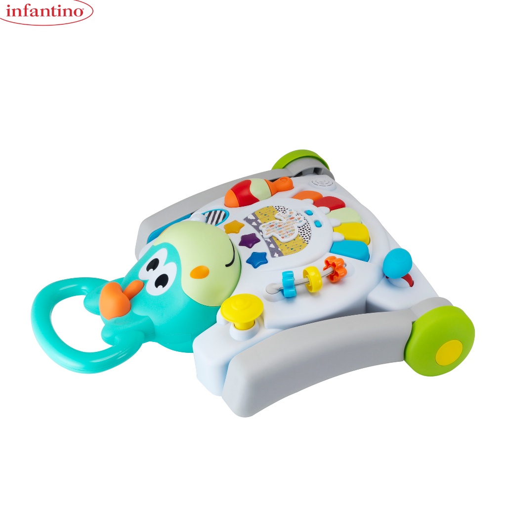 Xe Tập Đi Tập Đứng Cho Bé INFANTINO 3 Trong 1 - Bàn Chơi Nhạc Giúp Trẻ Phát Triển Giác Quan