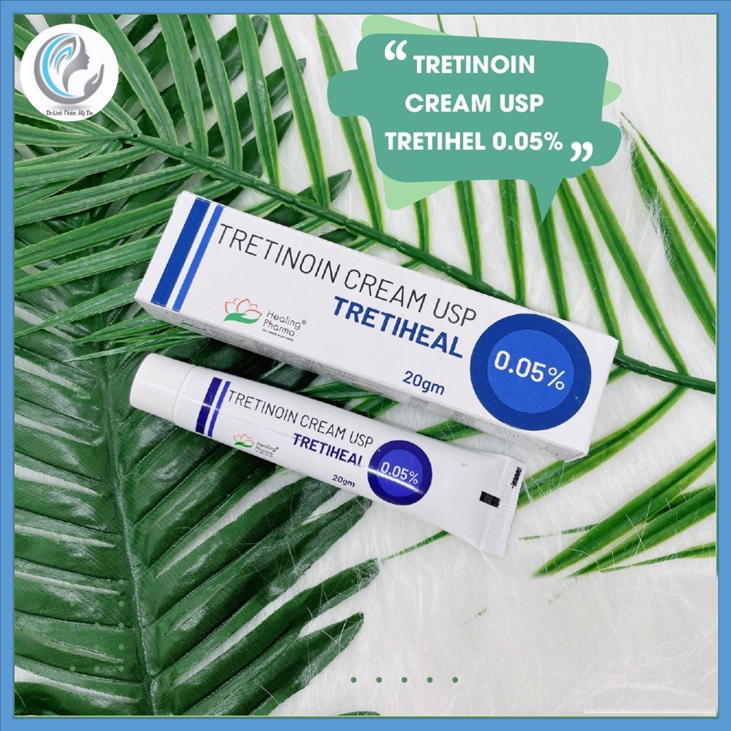 Tretinoin Tretiheal Cream USP kem hỗ trợ giảm mụn căng bóng da và chống lão hóa TM06