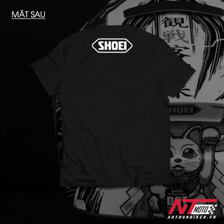 Áo Thun Biker - Shoei X14 Motegi Mèo Thần Tài Unisex Nam Nữ tay ngắn có Big Size Cho