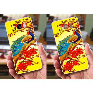 Ốp lưng Samsung S8 Plus (dẻo viền trắng trong) - Hình Chim Công, Cá Chép, Cò