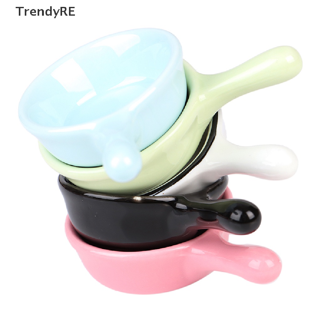 Trendy 1Pc 1/6 Dollhouse Miniature Kitchen Cooking Ware Mini Ceramic Soup Pot 9.5*6cm RE