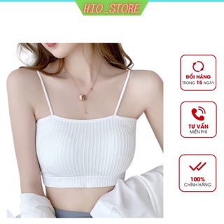 Áo croptop nữ 2 dây mút ngực áo croptop 2 dây sợi bún croptop thun gân co dãn thoáng mát b046