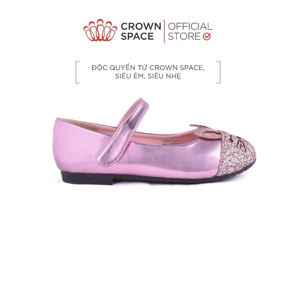 Giày Búp Bê Bé Gái Đi Học Đi Chơi Crown Space UK Ballerina Trẻ Em Cao Cấp CRUK3121 Nhẹ Êm Thoáng Size 25-30/2-10 Tuổi