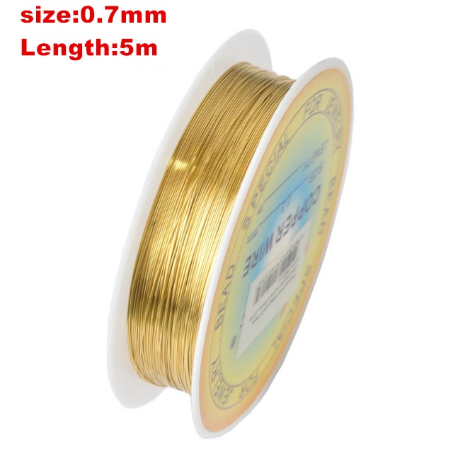 Cuộn Dây Kim Loại Mạ Vàng Bạc 0.2-1mm Dùng Làm Trang Sức Thủ Công