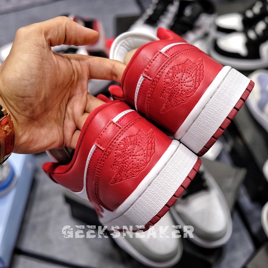 [GeekSneaker] Giày Jordan 1 Low Gymred - Đỏ Trắng Cổ Thấp